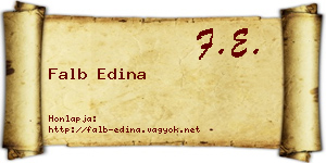 Falb Edina névjegykártya